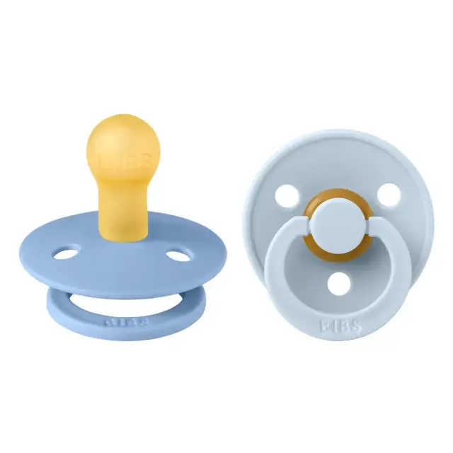 BIBS ΣΕΤ ΠΙΠΙΛΕΣ 2ΤΜΧ – COLOUR – SKY BLUE/BABY BLUE – ΣΤΡΟΓΓΥΛΗ No1