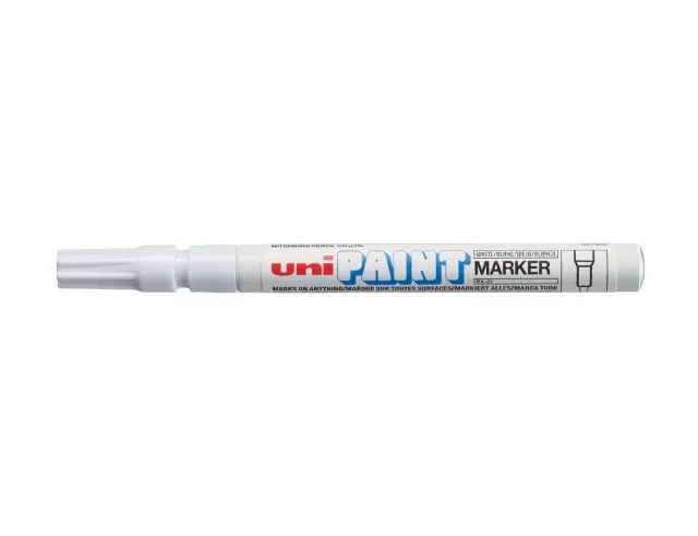 Μαρκαδόρος Σχεδίου Uni Paint Marker PX-21 Fine με πάχος μύτης 0.8-1.2mm - ΛευκόPX-21-AΣΠPO