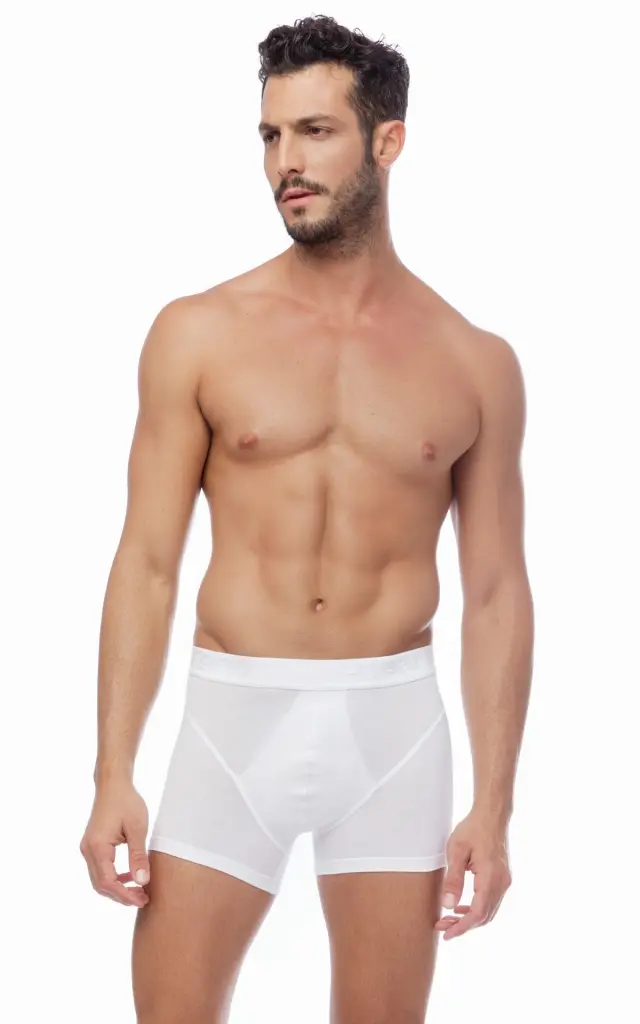 Mengear Basic Ανδρικό Βαμβακερό Regular Boxer με Εξωτερικό Λάστιχο 2τμ Minerva - Μαύρο