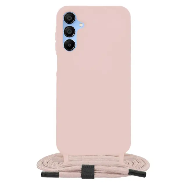 Techsuit® Crossbody Θήκη με Κορδόνι για Galaxy A15- Pink