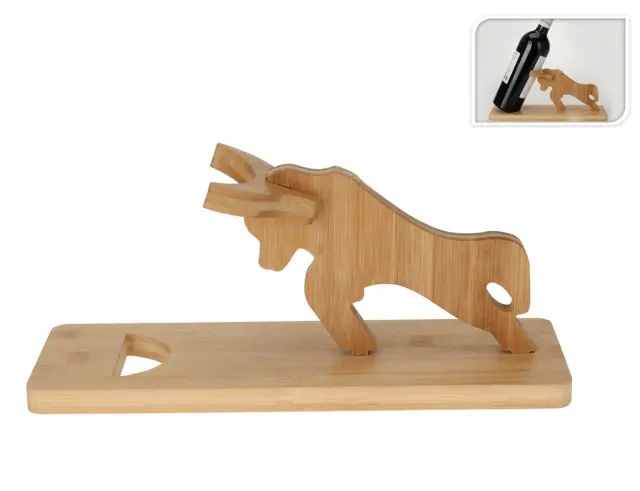 Βάση για μπουκάλια Excellent Houseware από Ξύλο Bamboo, με διαστάσεις 30x10.5x13.5cm HZ2006020
