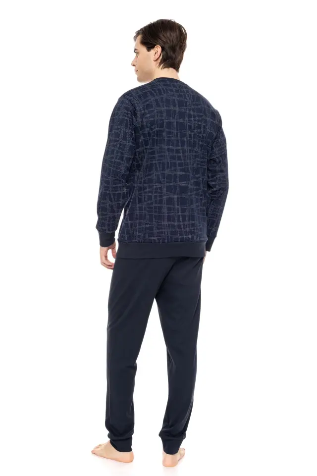 W-M739 - Type - PYJAMA BLUE GEO PLAID - M 3