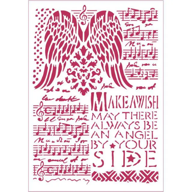 Στένσιλ Stamperia - 21x29.7cm - Music and Wings