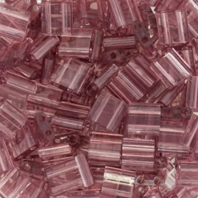 Χάντρα Miyuki Tila No142 Transparent Smoky Amethyst ~7gr