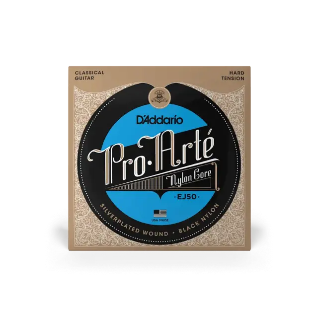 D'Addario EJ50 Pro-Arté Black Nylon Χορδές Κλασικής Κιθάρας Hard