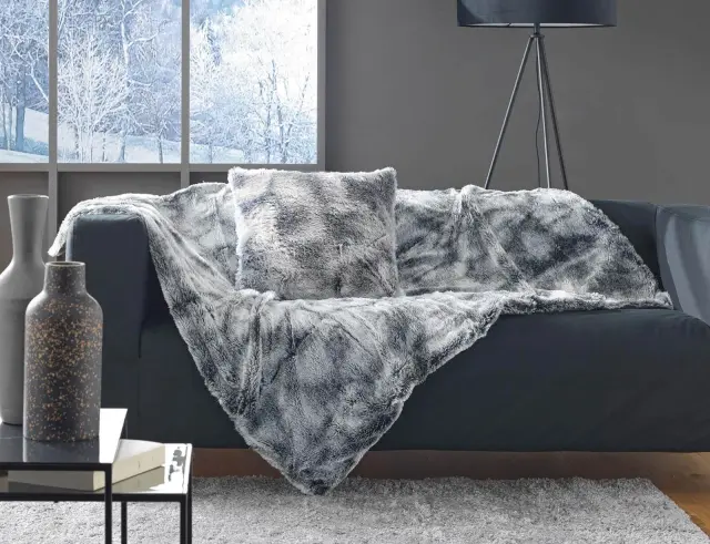 Κουβέρτα Antartic Douceur d'intérieur με εσωτερική επένδυση fleece και διαστάσεις 125x150cm - Grey 1605600