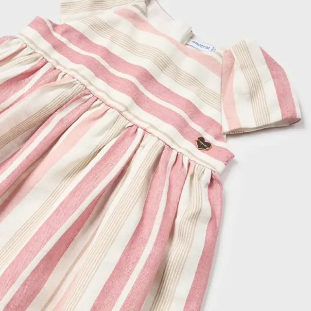 Baby 6 μηνών έως 4 ετών Φόρεμα ρίγες λινό πηλός - 12M 2