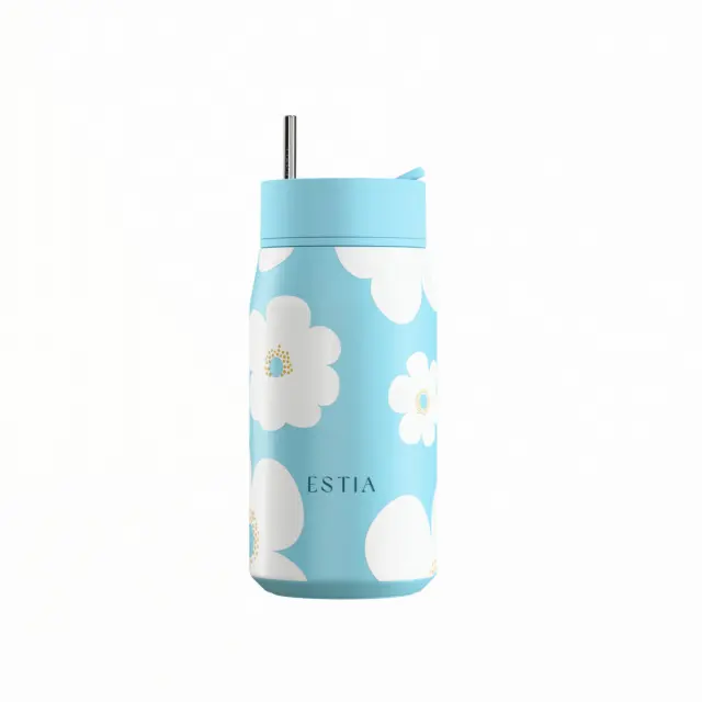 Estia Save The Aegean Lens Θερμός Blue Daisy 500ml