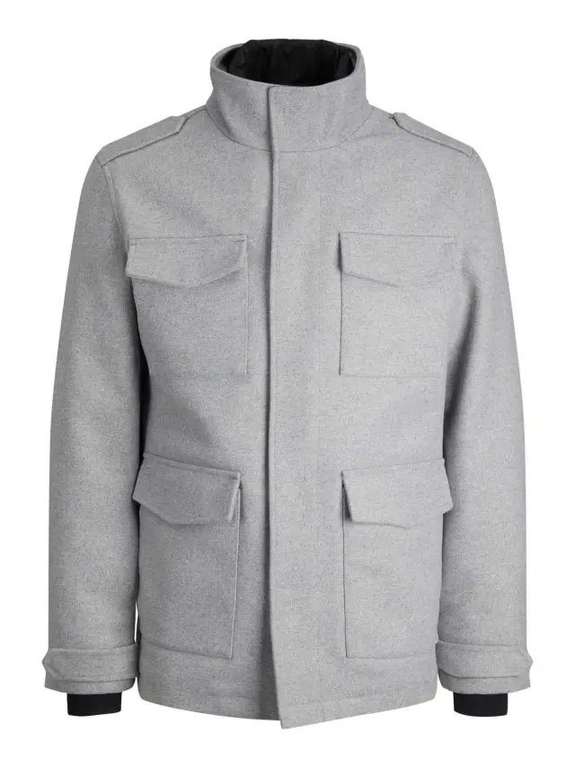 JPRBLAPARKER WOOL FIELD JKT SN Light Grey Melange