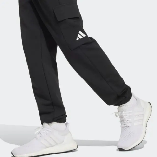 adidas Sportswear Boy's Small Logo French Terry Cargo Pant Μαύρο JC9762 (adidas Sportswear) 2