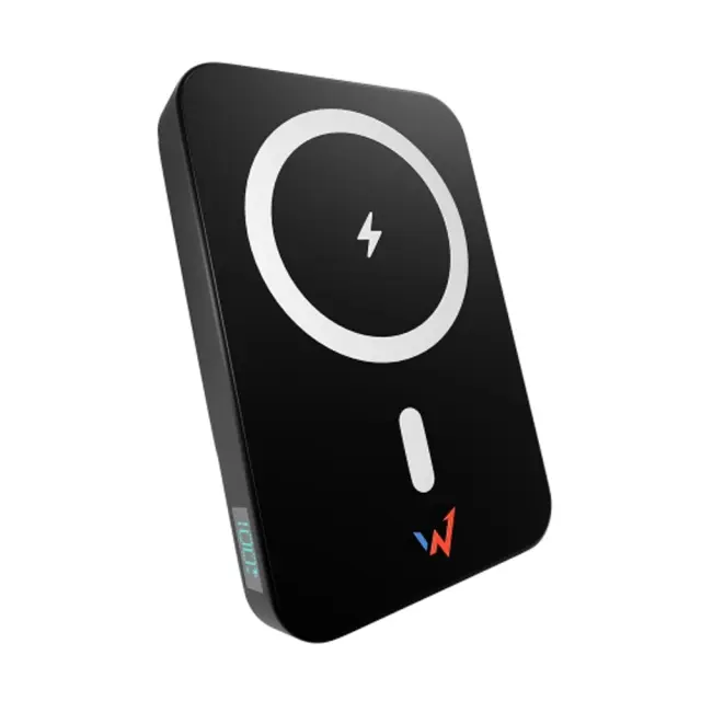 Power Bank Wonder WX10DMAG 10000mAh Slim με 2xUSB-C και 1xUSB-A με Ασύρματη Φόρτιση MagSafe και Οθόνη Ένδειξης Μπαταρίας Μαύρο