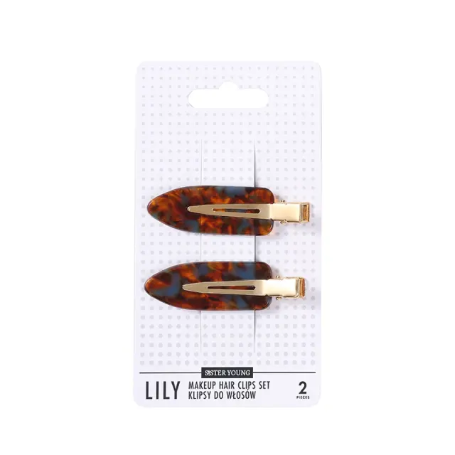 Sister Young LILY Makeup Hair Clips Set Blue Coffee (2 τεμάχια)
