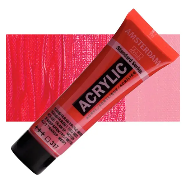 Ακρυλικό Talens Amsterdam 317 Transparent Red Medium - 20ml