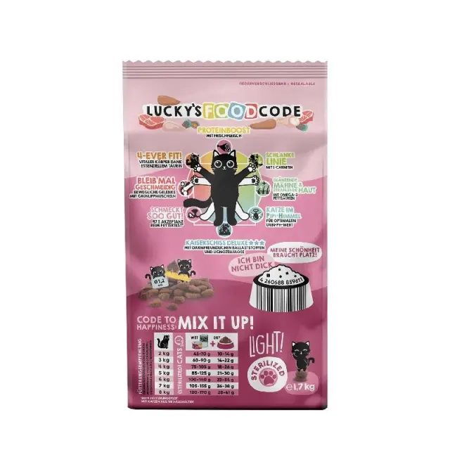 Lucky Lou Food Code Adult Light / Sterilized Πουλερικά & Φρέσκο Αρνί 340gr 2
