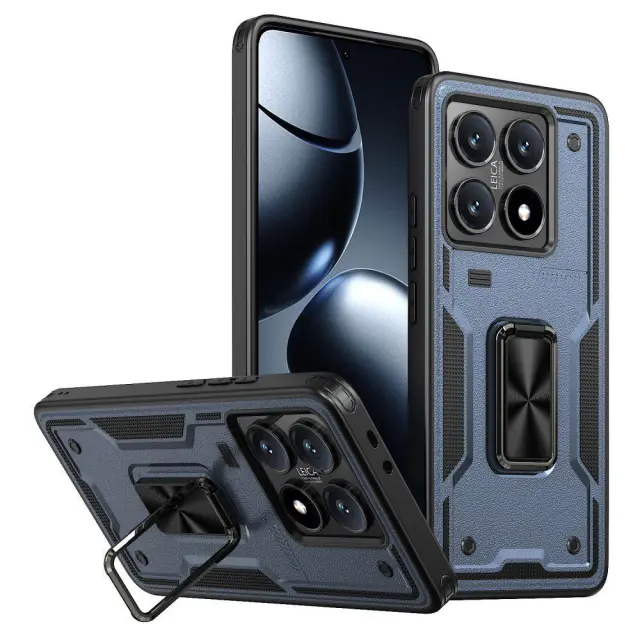 Θήκη με Βάση Στήριξης Anti- Drop για Xiaomi 14T Pro PC&TPU – Μπλε OEM