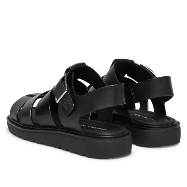 Γυναικεία Δερμάτινα Σανδάλια Calvin Klein YW0YW01700 0GJ Μαύρα Μαύρο - 37 3