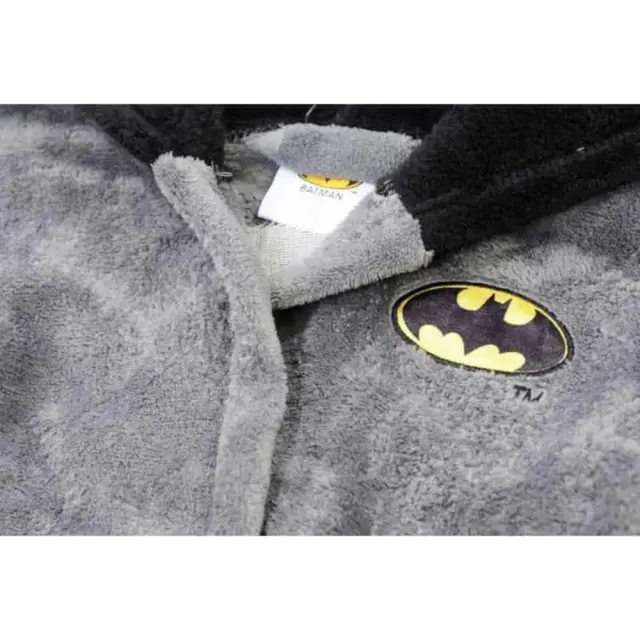 Παιδικό Μπουρνούζι Γούνινο με Κουκούλα Batman Black 7020092 - 3-4 Υ (98-104cm) 3