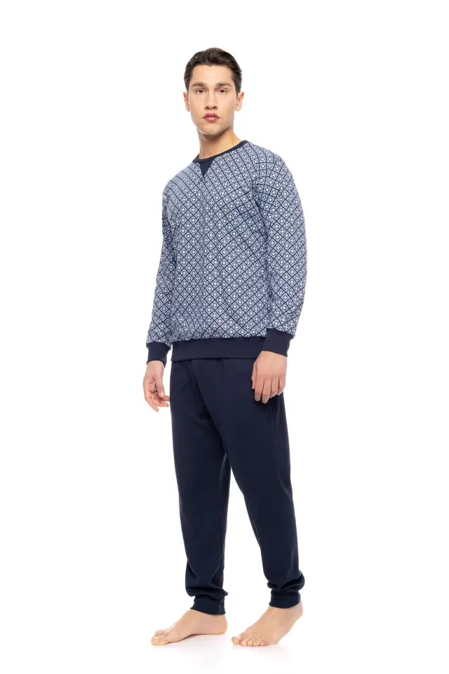 W-M803 - Type - PYJAMA OCEAN BLUE GEO - L 2