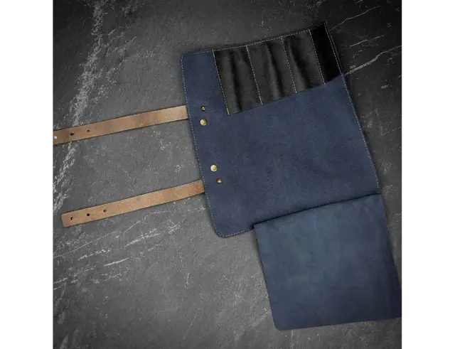 Δερμάτινη Θήκη Μαχαιριών Doxx Amsterdam Rustic Leather με 4 θέσεις μαχαιριών - Black 3