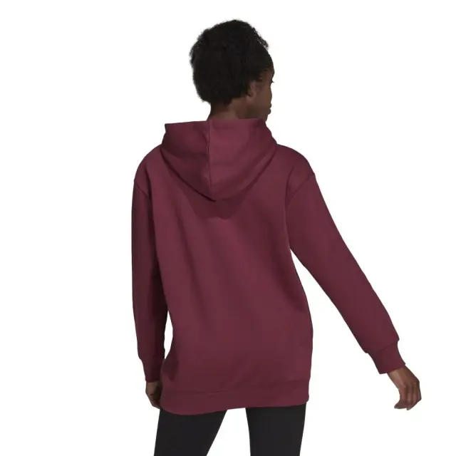 adidas Essentials Oversized Fleece Hoodie (H10231-Crimson) - Βυσσινί - XS 2