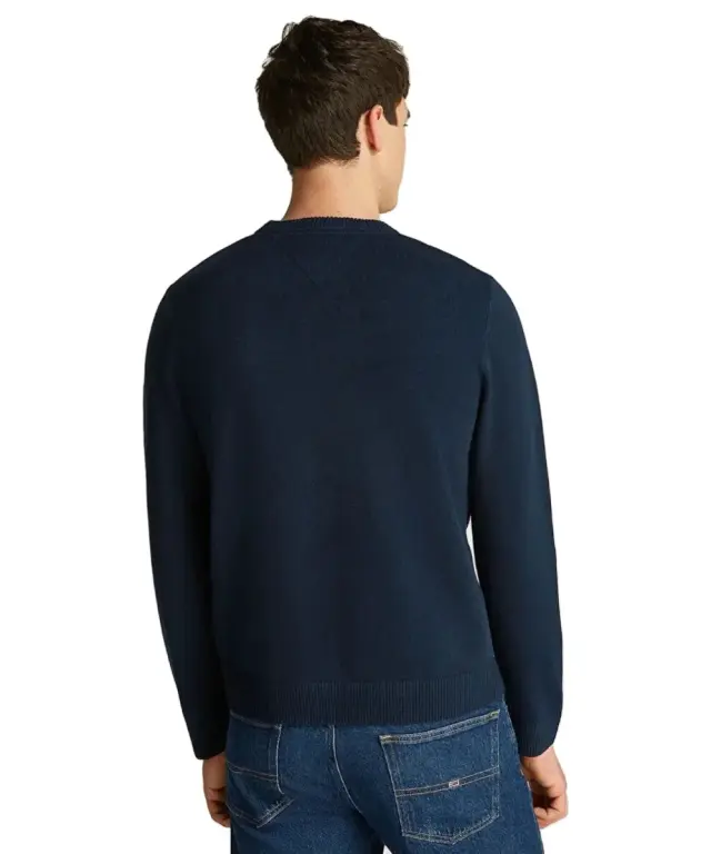 Tommy Hilfiger - Ανδρικό Πουλόβερ Linear Small Chest DM0DM20299-C1G Μπλε Σκούρο 2