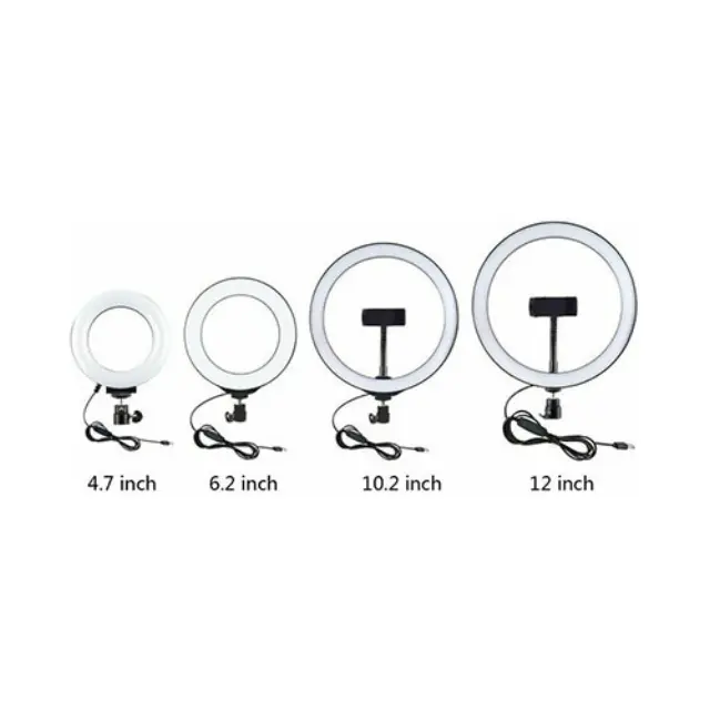 Puluz Ring Light LED Ring Light 12cm 12cm 3200-6500K με Επιτραπέζια Βάση Στήριξης PU391 2