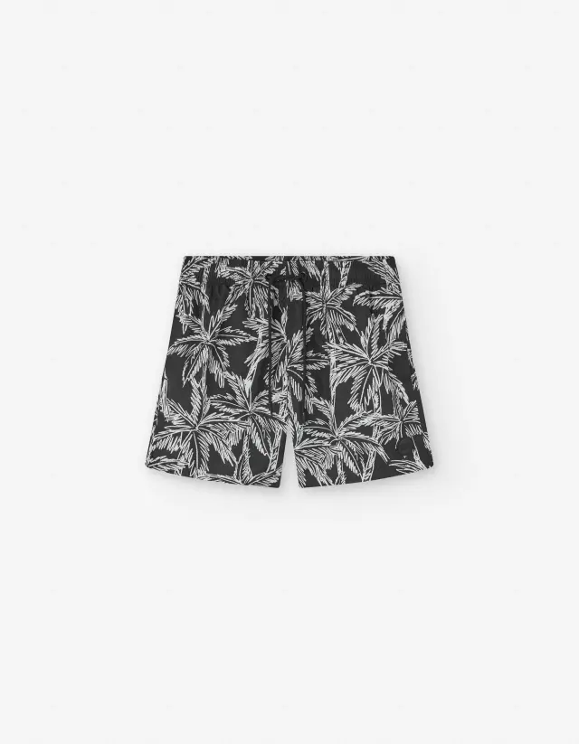 Losan Ανδρικό Μαγιό Σορτς Μαύρο Εμπριμέ Palmtrees - XL 2
