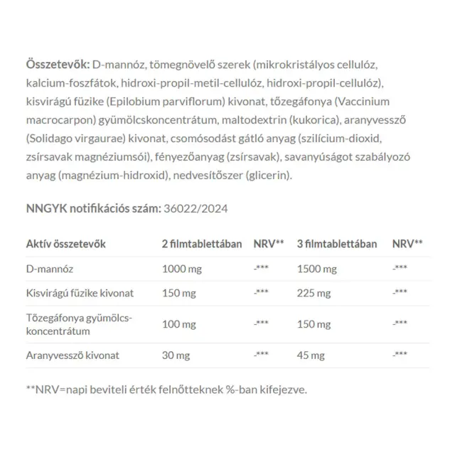 JutaVit D-Mannose Complex 500 mg 2