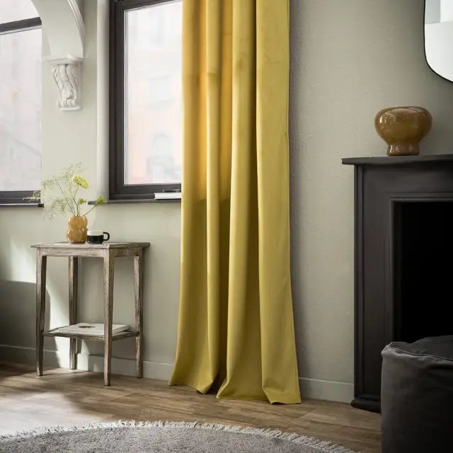 Κουρτίνα Gofis Home Winter Champagne Green 711/37 140x280