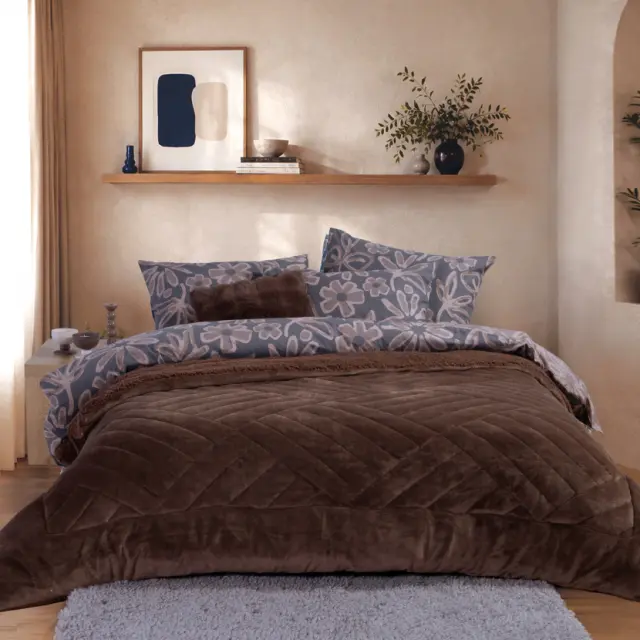 Κουβερτοπάπλωμα Υπέρδιπλο Alice 240x220 Nef Nef Homeware, ΥΦ:100% ΠΟΛ ΓΕΜΙΣΜΑ:100% ΠΟΛ ΠΙΣΩ:ΓΟΥΝΑ - BROWN (041167) 2