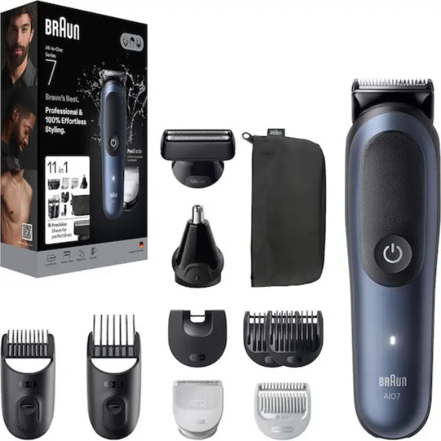 Braun - All-in-One Series 7, 11in1 Grooming Kit, ProBlade, AutoSense, AIO7540 - Black / Deep Blue - Health and Personal Care 3