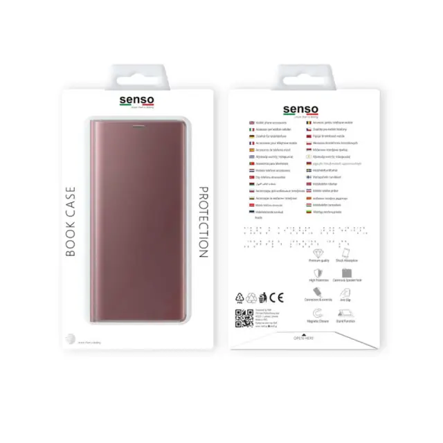 Senso Clear Book Case Huawei P40 LIte Rose Gold 2