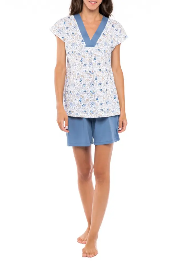 S1155 - Type - PYJAMA V BLUE FLOWER