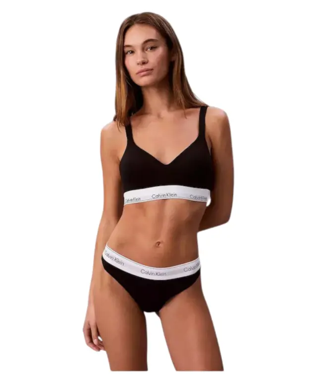 Calvin Klein - Γυναικείο String Ck Thong LV00QF8518-UB1 Μαύρο 3