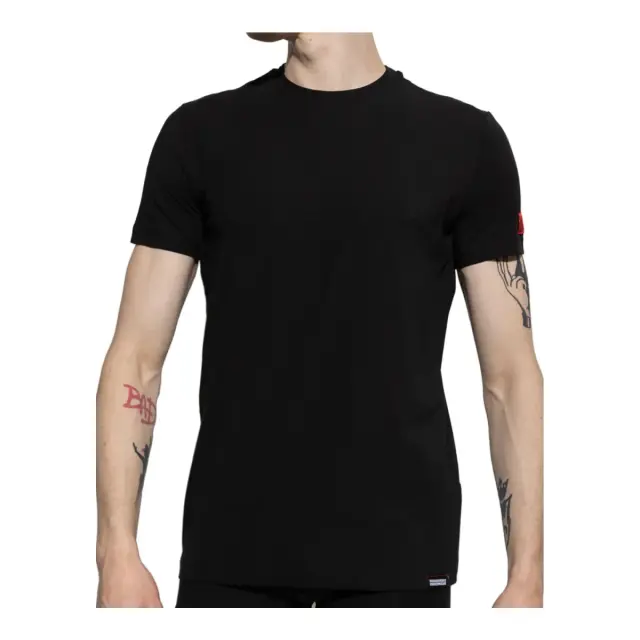 DSQUARED2 Ανδρικό T-Shirt BE ICON Arm Logo, Χρώμα Μαύρο-Κόκκινο - L