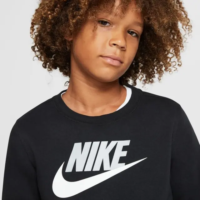 Nike Sportswear Flc ΠΑΙΔΙΚH ΜΠΛΟΥΖΑ (CV9297-011) - Μαύρο - L 12-13 ετών 3