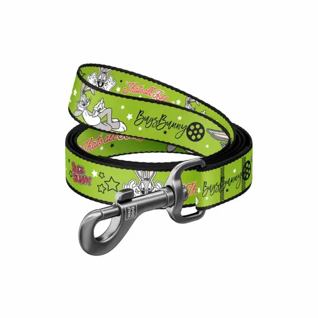 Wau Dog Οδηγός Περιπάτου Nylon Short Leash Looney 5 (25mm x 122cm) L/XXL Πράσινο - S