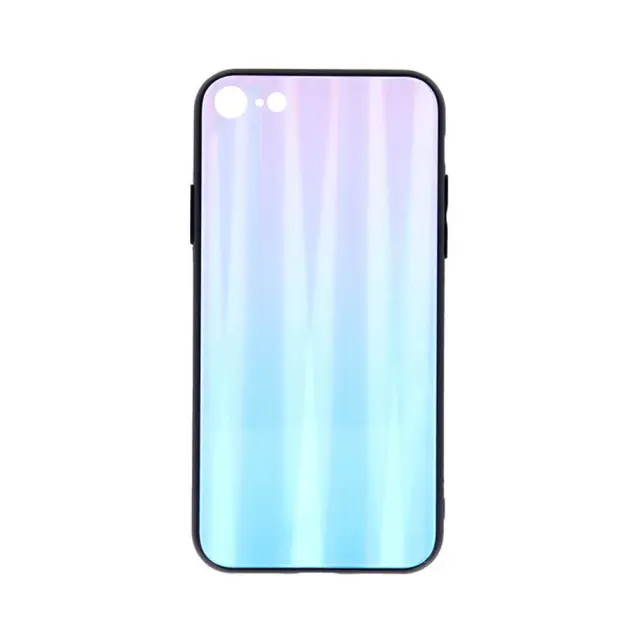 Θήκη Aurora Glass για Apple iPhone 7 / 8 / SE 2020 / SE 2022 Blue Pink