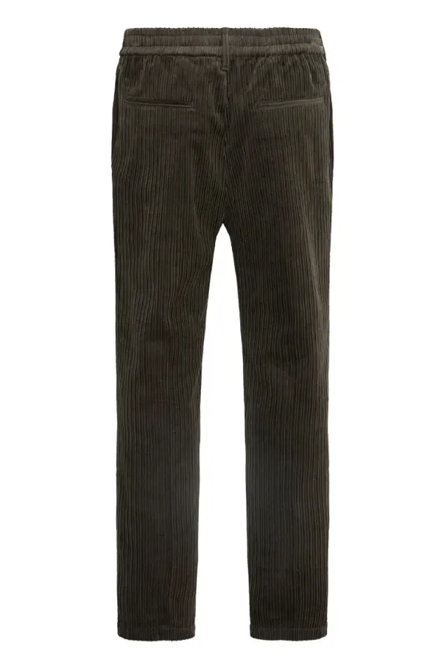Casual Friday Ανδρικό MARC 2.0 0232 Chinos Κοτλέ Παντελόνι με Πιέτα – Khaki - 32W 32L 2