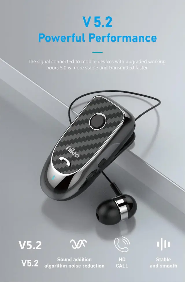 In-ear Bluetooth Handsfree Ακουστικό Πέτου Μαύρο ΗΙ60 3