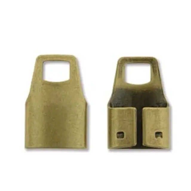 Ακροδέκτης Fold Over 10.5x16mm (Εσωτ.9.5x4mm) - Antique Brass - 12τεμ