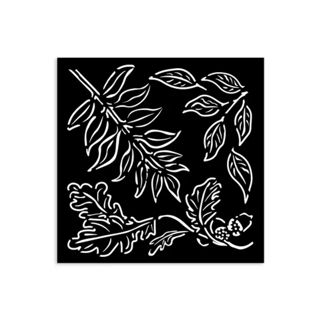 Thick Stencil 12x12cm, Stamperia, Acorns