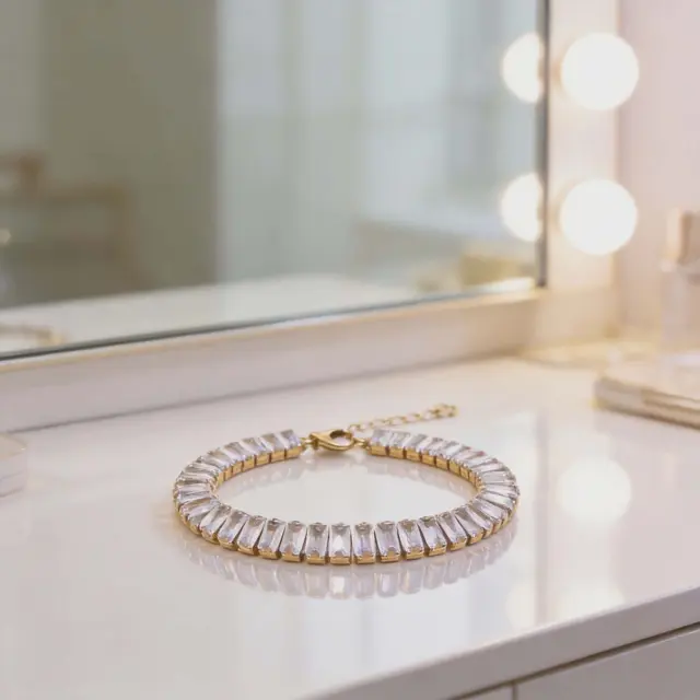 Crystal Statement Gold Bracelet