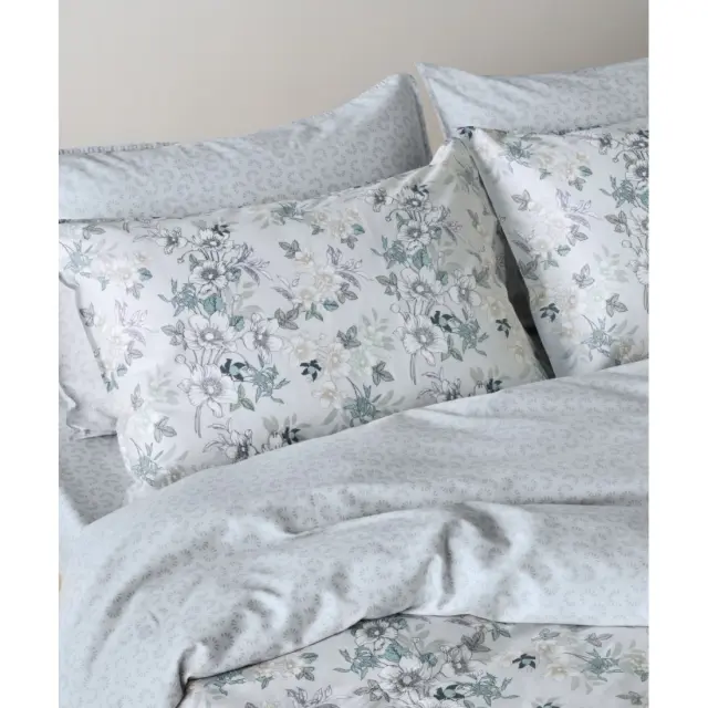 Σετ Σεντόνια King Size 4 Τεμαχίων Kentia Vervita 22 Grey-White-Beige-Mint 270x270 2