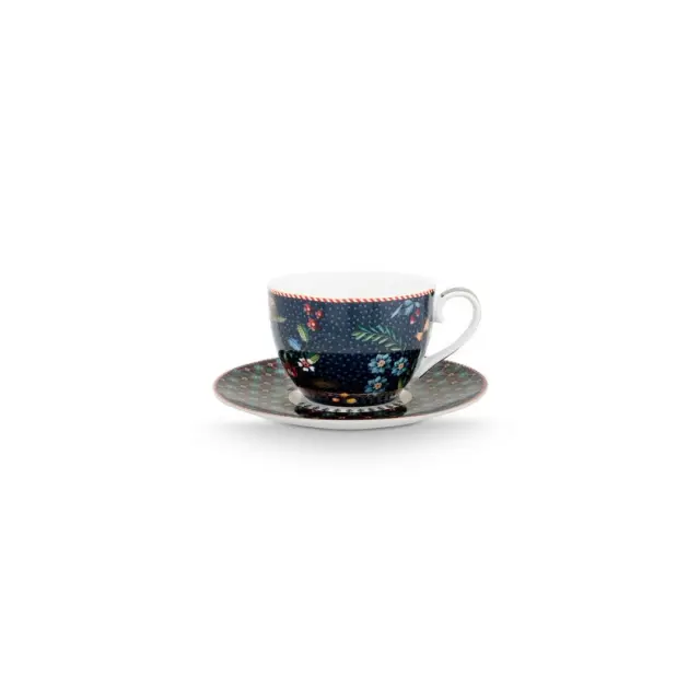 Pip Studio Σετ 2 Πορσελάνινα Φλυτζάνια Τσαγιού 280ml με Πιατάκι / Set 2 Cups in a Gift Box: Berry Blues 3