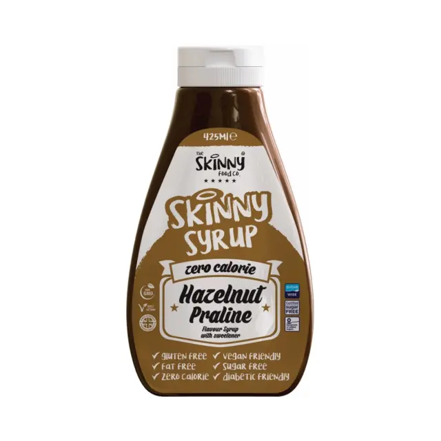 Zero Calorie Sugar Free Syrup Hazelnut Praline 425ml The Skinny Food Co