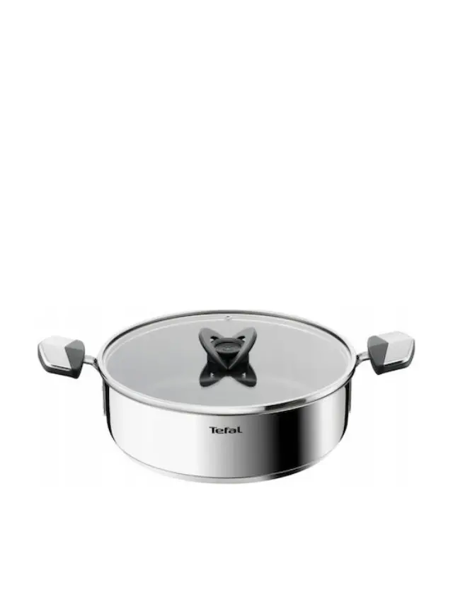 Tefal Emotion Σωτέζα από Ανοξείδωτο Ατσάλι με Καπάκι με Αντικολλητική Επίστρωση 26cm E33371
