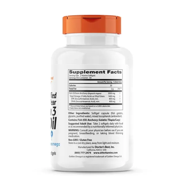 Doctor's Best Purified & Clear Omega 3 Fish Oil 1000 mg 2