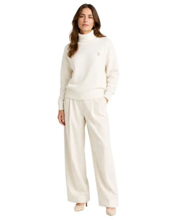 U.S. Polo Assn. - Γυναικείο Πουλόβερ Ζιβάγκο 63443-52631-101 Λευκό 2
