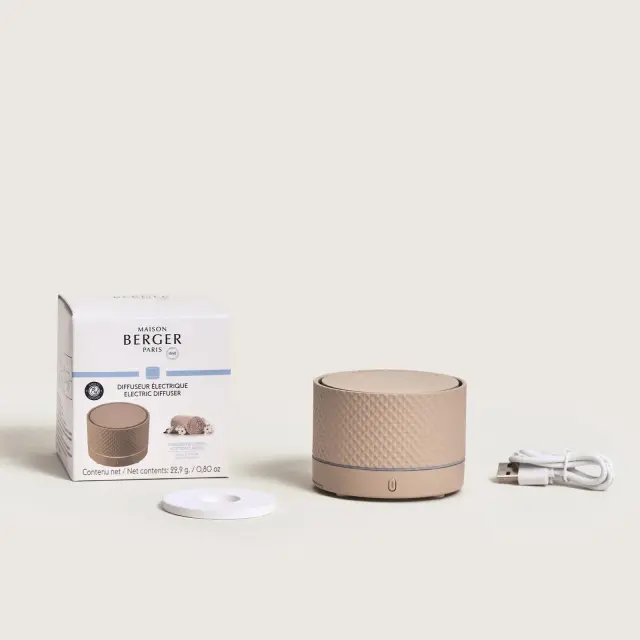 Maison Berger Paris Ηλεκτρικός φορητός Διαχύτης Αρώματος Ομίχλης Nomad Diffuser Sand με άρωμα Cotton Caress